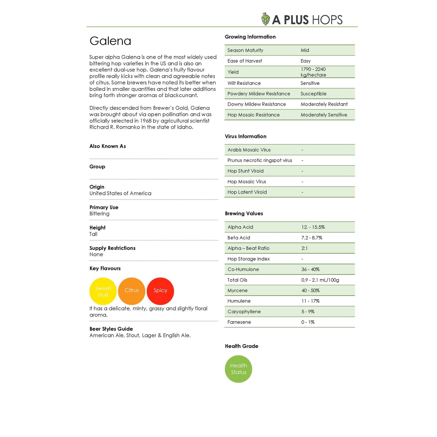 Galena Hop Plant